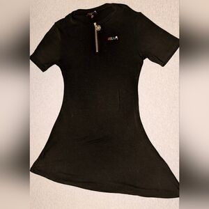 dELia*S x Dolls Kill Black Ribbed Zipper Dress XXL